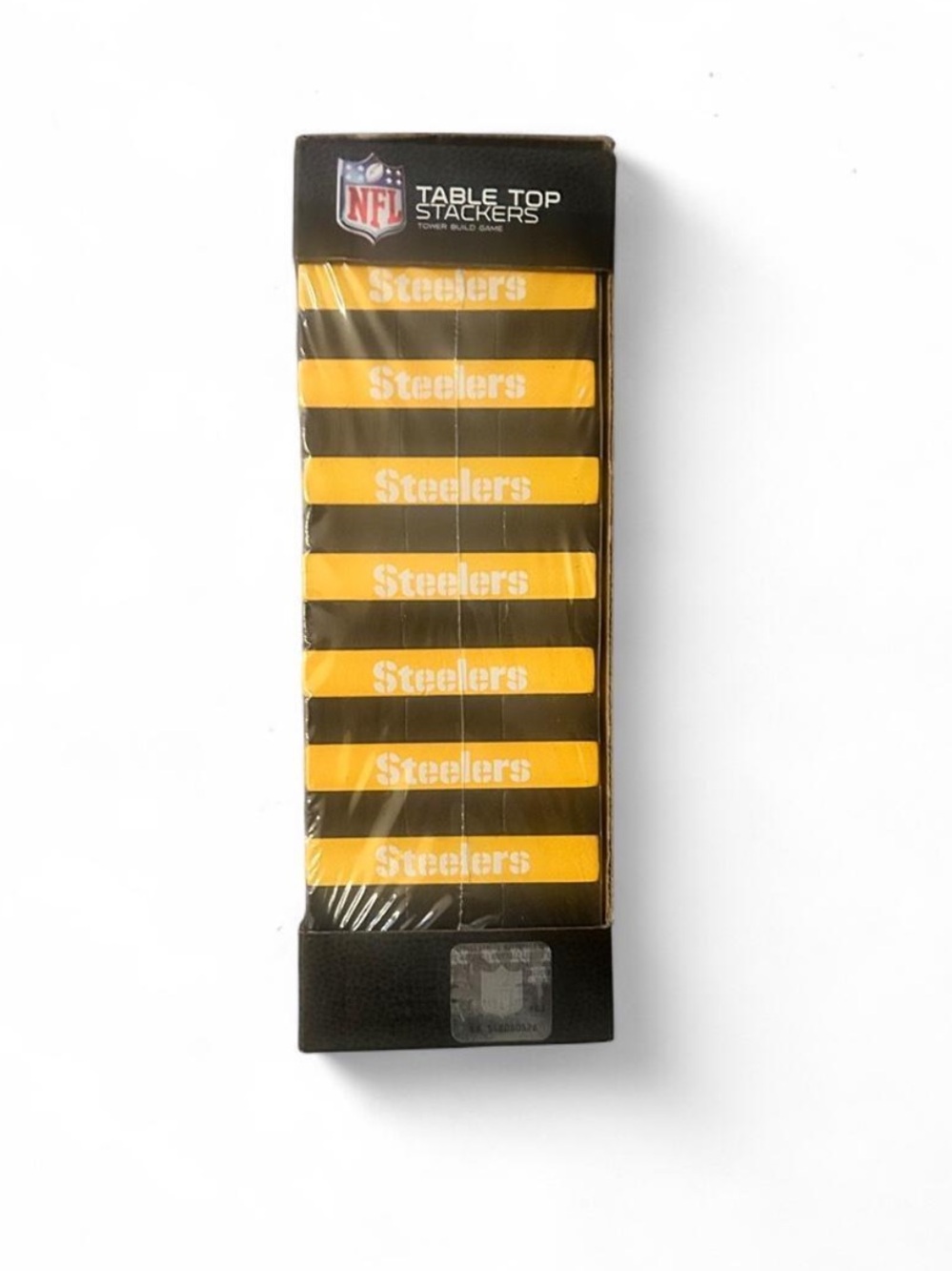 NWT NFL Table Top Stackers/Jenga Game - Black & Gold Pittsburg Steelers Edition
